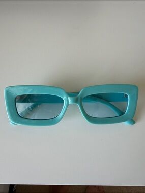 Urban Outfitters Turquoise Rectangular Sunglasses
